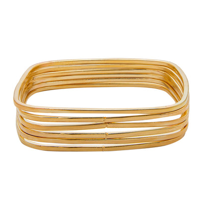Shining Jewel Casual & Western Style Metal Fashionable Gold Plated Bangles for Girls and Women SJ_3449_(G)_2.6