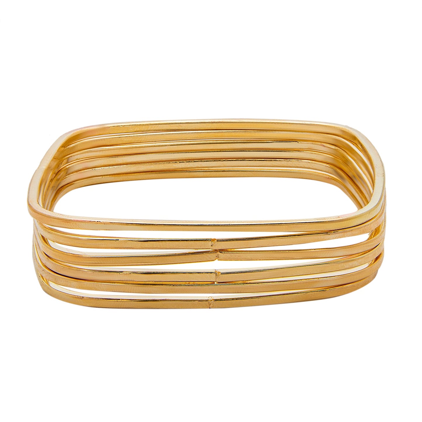 Shining Jewel Casual & Western Style Metal Fashionable Gold Plated Bangles for Girls and Women SJ_3449_(G)_2.10