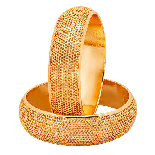 Shining Jewel Casual & Western Style Metal Fashionable Rose Gold Bangles for Girls and Women (SJ_3455_2.10_RG)