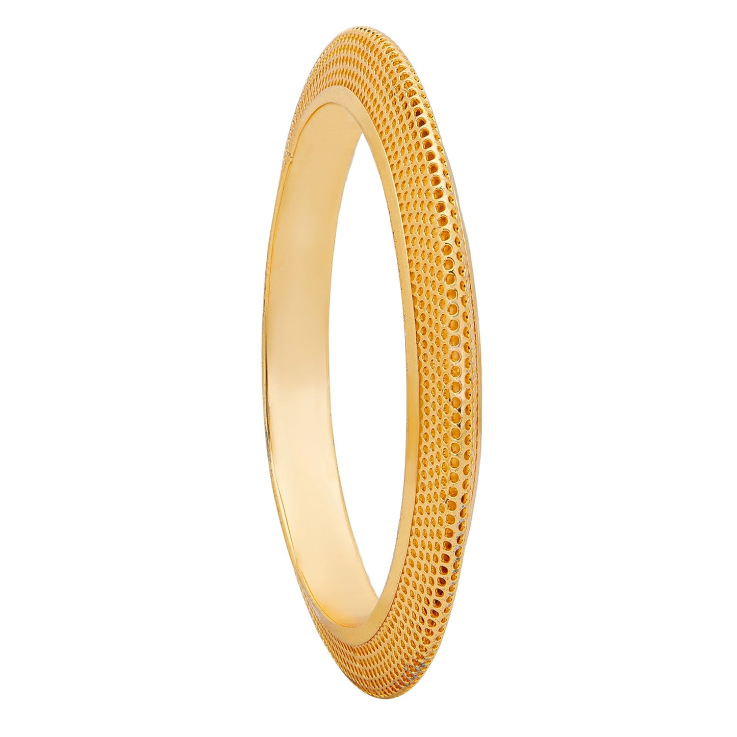 Shining Jewel Casual & Western Style Metal Fashionable Gold Bangles for Girls and Women (Pack of 2) (SJ_3456_2.8_G)