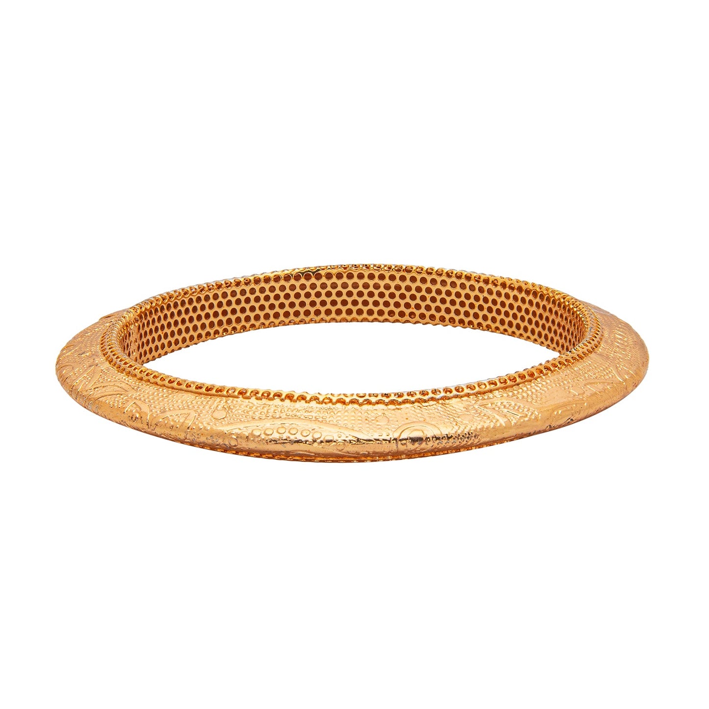 Shining Jewel Casual & Western Style Metal Fashionable Rose Gold Bangles for Girls and Women (Pack of 2)  (SJ_3457_2.8_G)