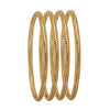 Shining Jewel Casual & Western Style Metal Fashionable Gold Bangles for Girls and Women  (Pack of 4)  (SJ_3459_2.10_AG)