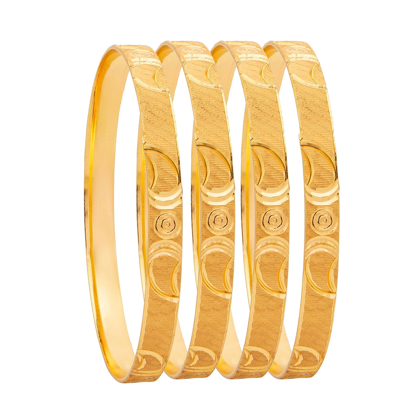 Shining Jewel Fashion Gold Plated Traditional Designer Bangles for Women (Pack of 4) SJ_3460_2.8
