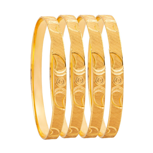 Shining Jewel Fashion Gold Plated Traditional Designer Bangles for Women (Pack of 4) SJ_3460_2.10