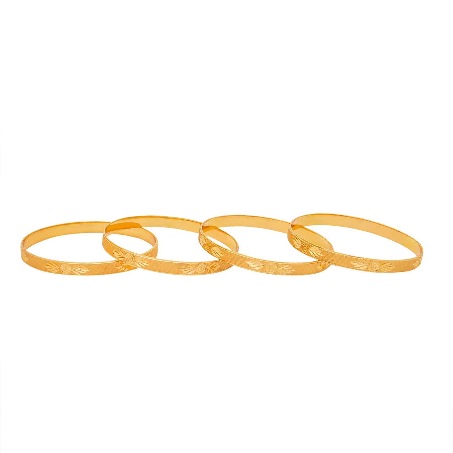 Shining Jewel Fashion Gold Plated Traditional Designer Bangles for Women (Pack of 4) SJ_3461_2.6