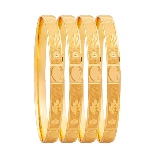 Shining Jewel Fashion Gold Plated Traditional Designer Bangles for Women (Pack of 4) SJ_3462_2.8