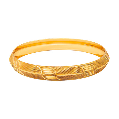 Self Design Amritsari Gold Colour Sikh Kada for Men SJ_3463