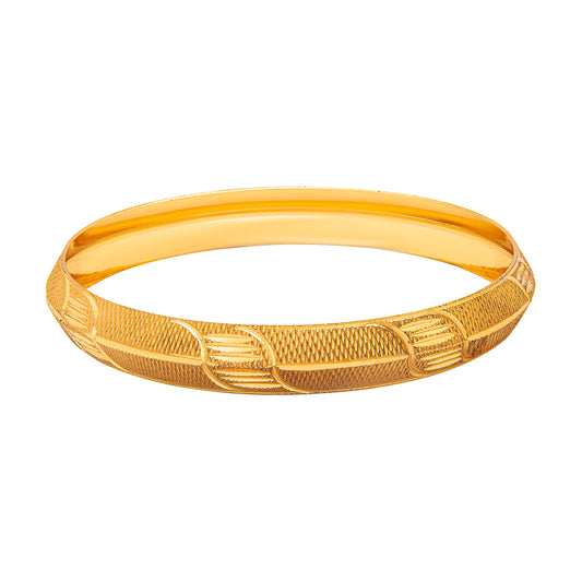 Self Design Amritsari Gold Colour Sikh Kada for Men SJ_3463