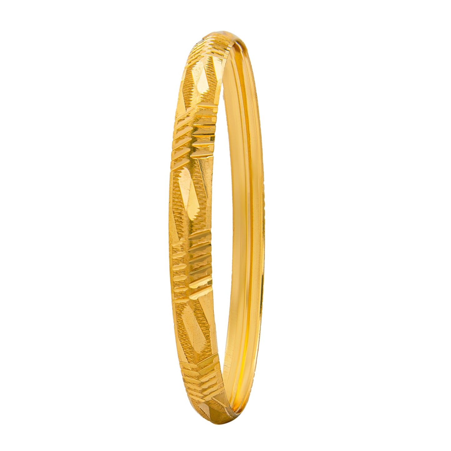 Shining Jewel Amritsari Gold Plated Punjabi Sikh Kada for Men (SJ_3471)