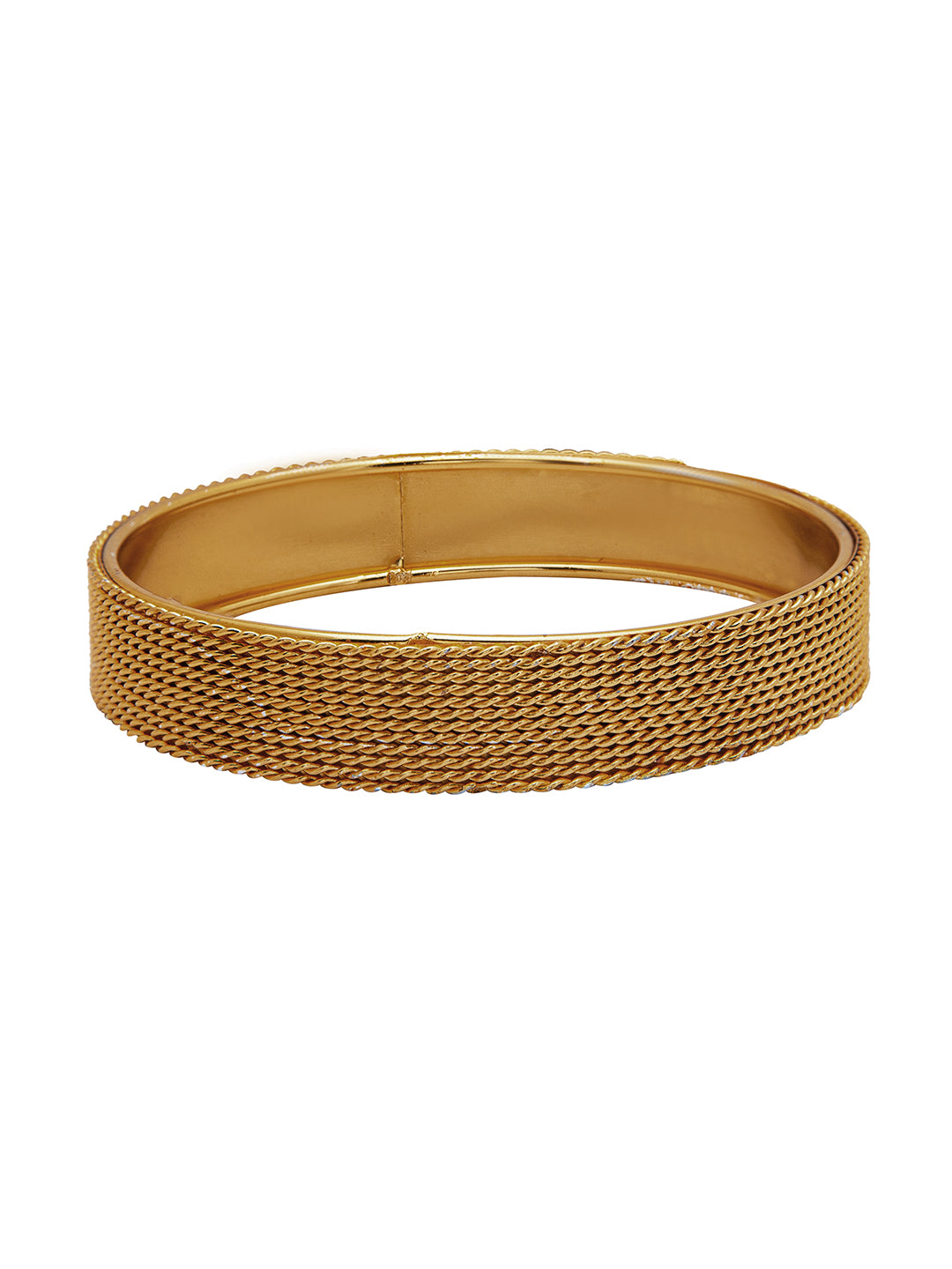 Shining Jewel Casual & Western Style Metal Fashionable Antique Gold Bangles for Girls and Women (Pack of 2) (SJ_3473_AG_2.4)