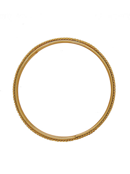 Shining Jewel Casual & Western Style Metal Fashionable Antique Gold Bangles for Girls and Women (Pack of 2) (SJ_3473_AG_2.4)
