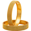 Shining Jewel Casual & Western Style Metal Fashionable Gold Bangles for Girls and Women (Pack of 2) (SJ_3473_G_2.4)
