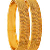 Shining Jewel Casual & Western Style Metal Fashionable Gold Bangles for Girls and Women (Pack of 2) (SJ_3473_G_2.6)