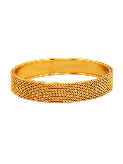Shining Jewel Casual & Western Style Metal Fashionable Gold Bangles for Girls and Women (Pack of 2) (SJ_3473_G_2.4)