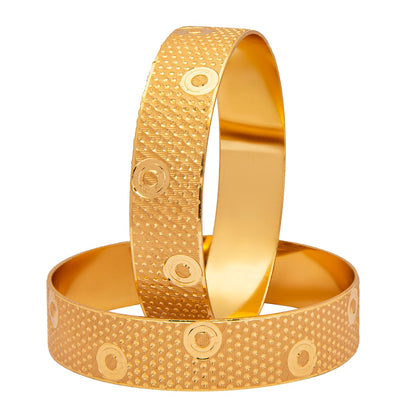 Shining Jewel Gold Plated Traditional Handcrafted Stylish Designer Bangles for Women (Pack of 2) SJ_3481_2.6