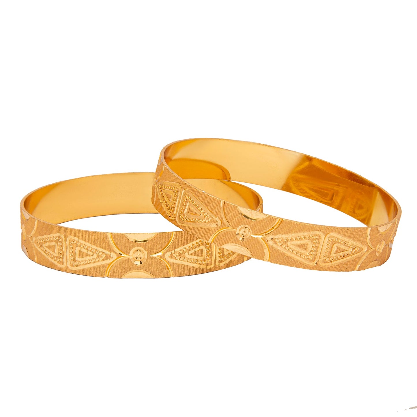 Shining Jewel Gold Plated Traditional Handcrafted Stylish Designer Bangles for Women (Pack of 2) SJ_3488_2.4