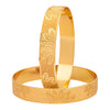 Shining Jewel Gold Plated Traditional Handcrafted Flower leaves Designer Bangles for Women (Pack of 2) SJ_3490_2.10