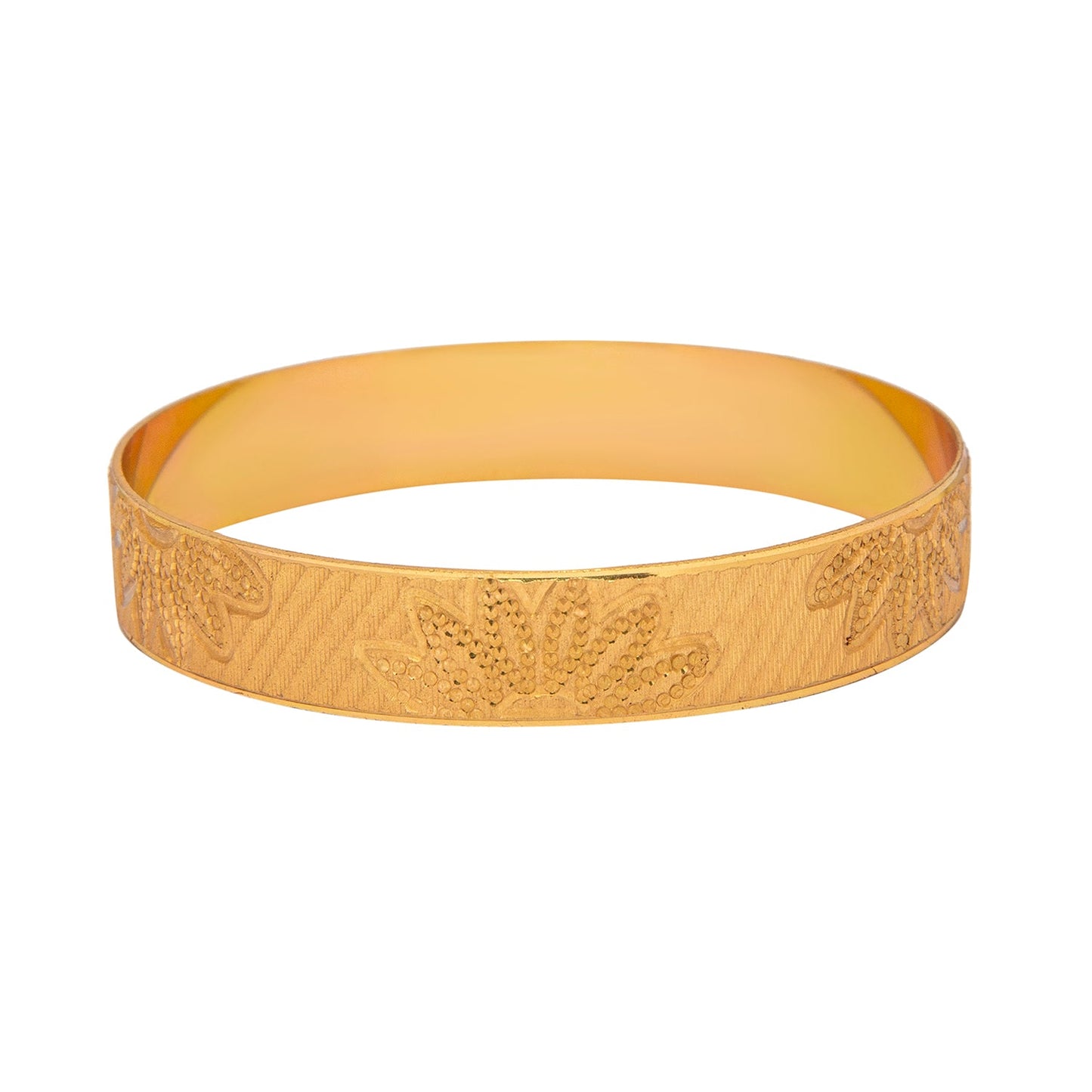 Shining Jewel Gold Plated Traditional Handcrafted Flower leaves Designer Bangles for Women (Pack of 2) SJ_3490_2.4