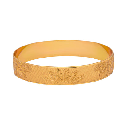 Shining Jewel Gold Plated Traditional Handcrafted Flower leaves Designer Bangles for Women (Pack of 2) SJ_3490_2.6