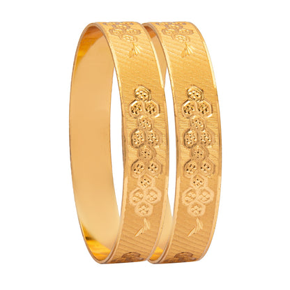 Shining Jewel Gold Plated Traditional Handcrafted Stylish Designer Bangles for Women (Pack of 2) SJ_3492_2.4