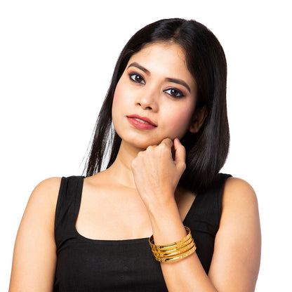 Shining Jewel Tradtitional Indian Handcrafted Designer Fancy Bridal Bangle Set for Women (SJ_3500_2.8)