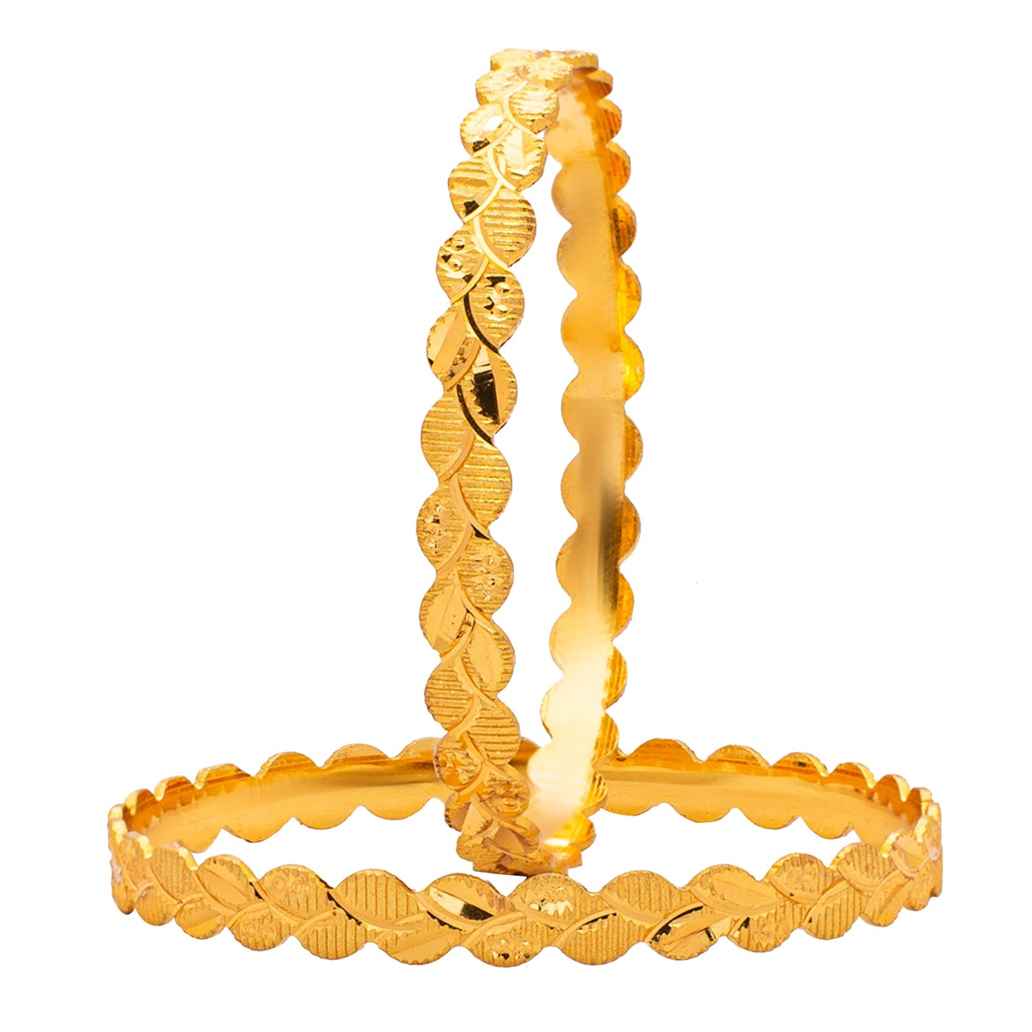 Shining Jewel Tradtitional Indian Handcrafted Designer Fancy Bridal Bangle Set for Women (SJ_3502_2.8)