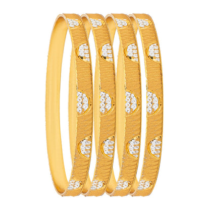 Shining JewelTwo Tone Gold & Silver Plated Traditional Designer Bangles for Women (SJ_3504_2.6)
