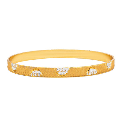 Shining JewelTwo Tone Gold & Silver Plated Traditional Designer Bangles for Women (SJ_3504_2.6)
