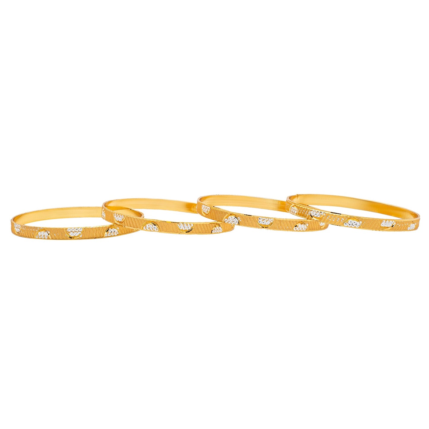 Shining JewelTwo Tone Gold & Silver Plated Traditional Designer Bangles for Women (SJ_3504_2.4)