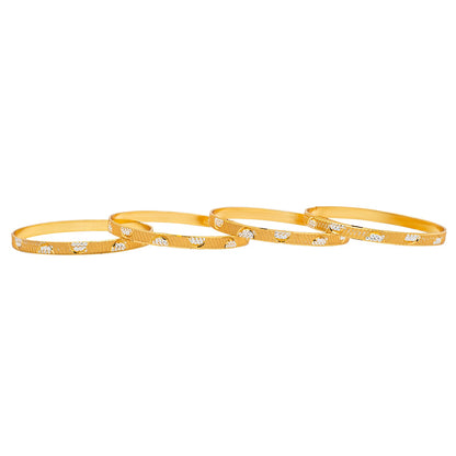 Shining JewelTwo Tone Gold & Silver Plated Traditional Designer Bangles for Women (SJ_3504_2.6)