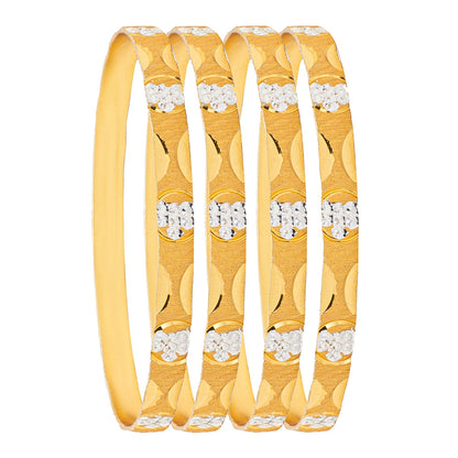 Shining JewelTwo Tone Gold & Silver Plated Traditional Designer Bangles for Women (SJ_3505_2.4)