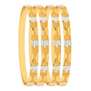 Shining JewelTwo Tone Gold & Silver Plated Traditional Designer Bangles for Women (SJ_3505_2.8)
