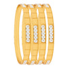 Shining JewelTwo Tone Gold & Silver Plated Traditional Designer Bangles for Women (SJ_3506_2.8)