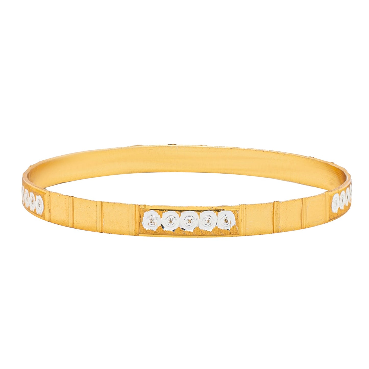 Shining JewelTwo Tone Gold & Silver Plated Traditional Designer Bangles for Women (SJ_3506_2.10)