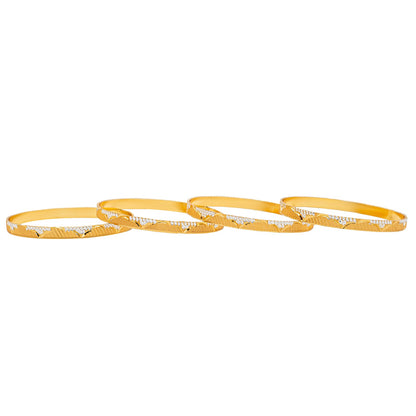 Shining JewelTwo Tone Gold & Silver Plated Traditional Designer Bangles for Women (SJ_3507_2.4)