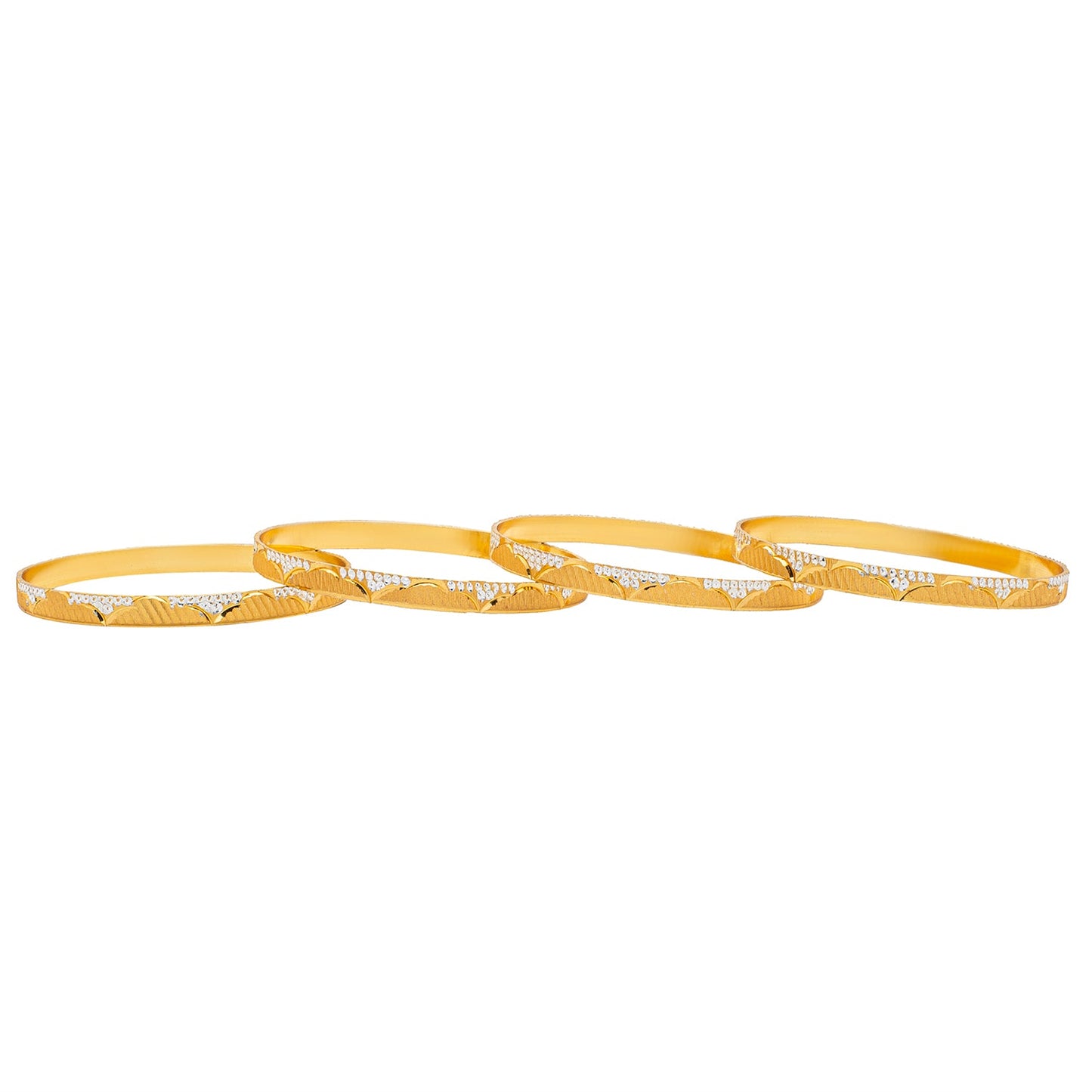 Shining Jewel Two Tone Gold & Silver Plated Traditional Designer Bangles for Women (SJ_3507_2.8)