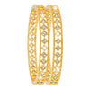 Shining Jewel Gold Plated American Diamond CZ Solitaire Bridal Bangles For Women SJ_3511_2.10