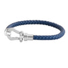 HorseShoe Desiger clasp Blue leather Bracelet for Men , Boys (SJ_3521_BL)
