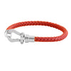 HorseShoe Desiger clasp Red leather Bracelet for Men , Boys (SJ_3521_R)