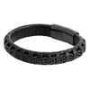 Braided Design Black Stainless Steel leather Bracelet for Men, Boys (SJ_3522_BK)
