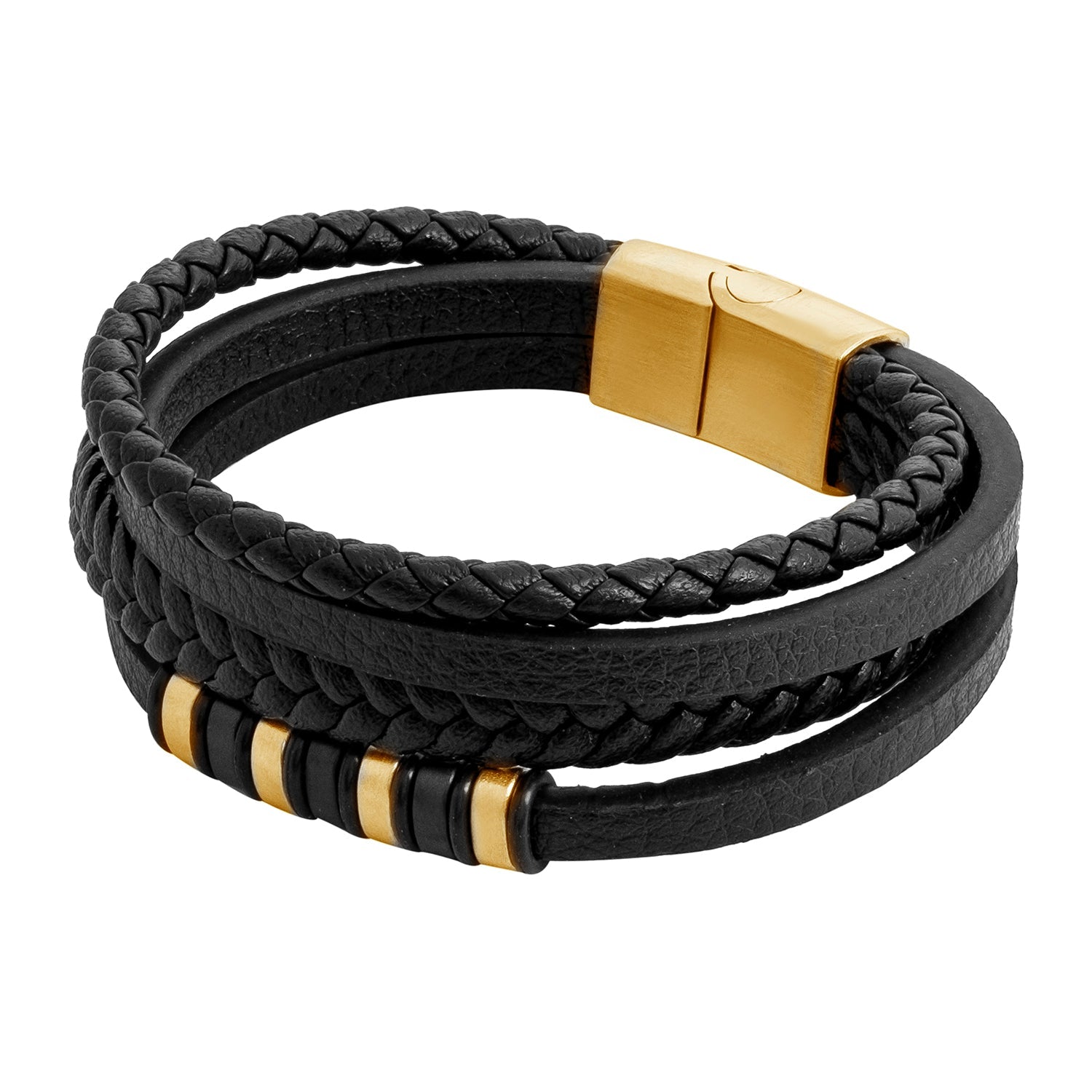 XQNI Mens Leather Mens Leather Bracelet Simple Black Stainless Steel Button  Design With Hand Woven Neutral Accessories Perfect Jewelry Gift L231115  From Scarf_01store, $2.17 | DHgate.Com