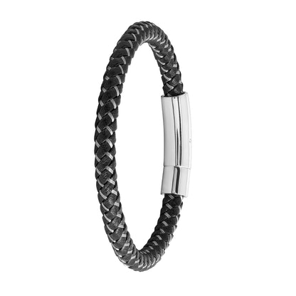Braided Design Design Stainless Steel Bracelet for Men, Boys (SJ_3529_S)
