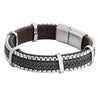 Braided Black Leather Bracelet for Men, Boys (SJ_3533_BK)
