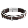 Braided Brown Leather Bracelet for Men, Boys (SJ_3533_BR)