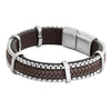 Braided Brown Leather Bracelet for Men, Boys (SJ_3533_BR)