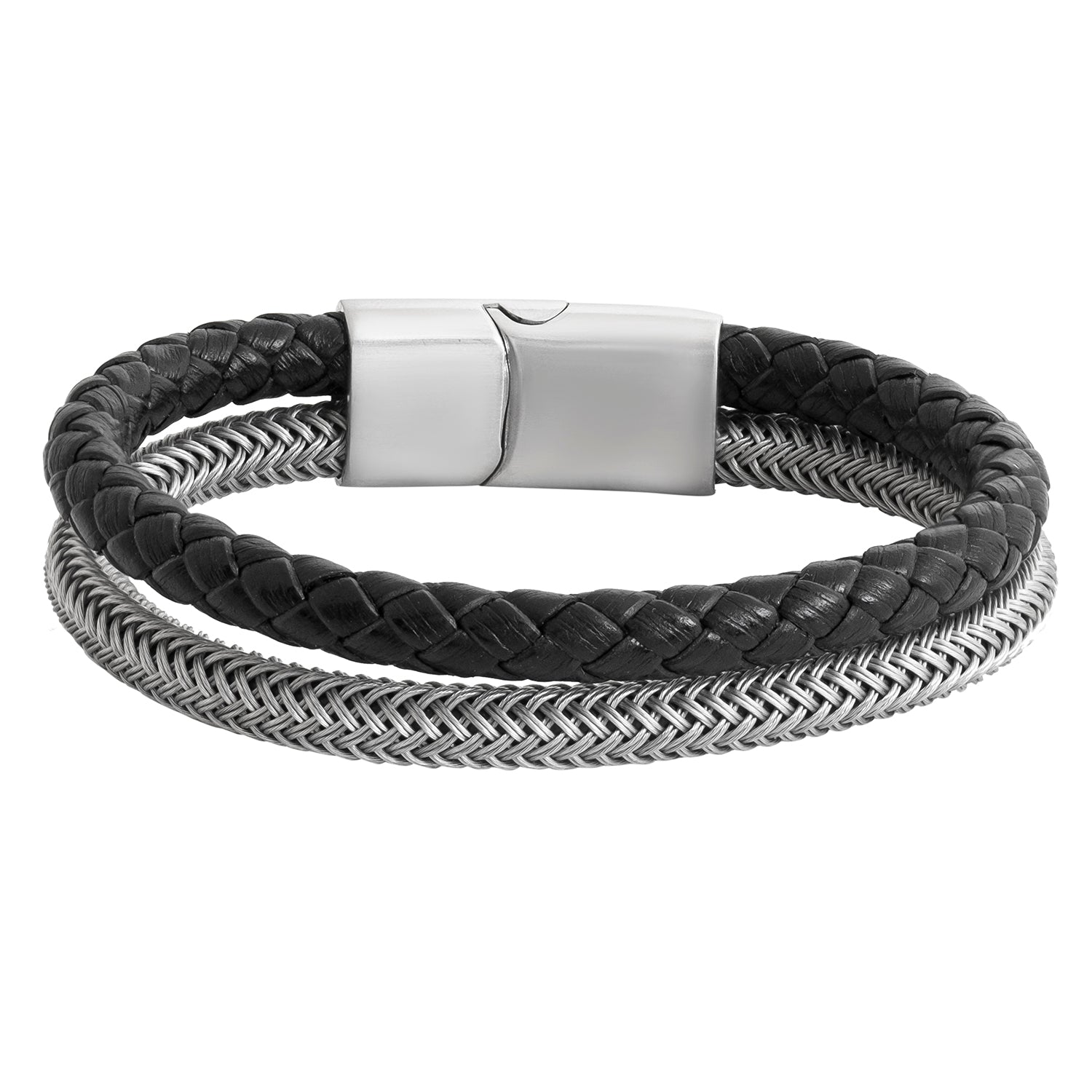 Buy Bodha Men Black Leather Bracelet - Bracelet for Men 14864084 | Myntra