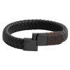 Braided Black Leather Bracelet for Men, Boys (SJ_3547)
