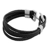 Braided Anchor Design Stainless Steel and Leather Bracelet for Men, Boys (SJ_3560_S)