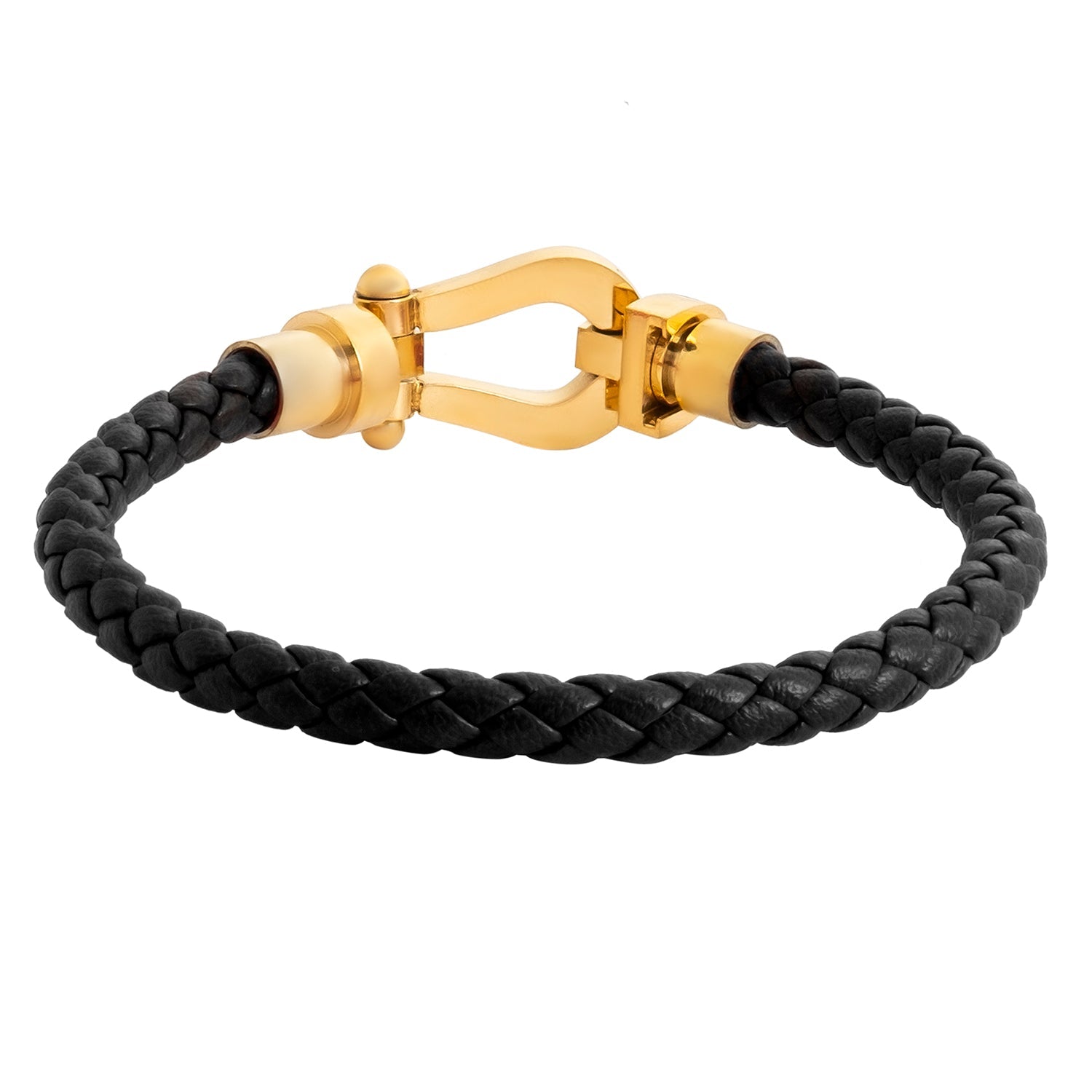 Gold Plated Diogo With Diamond In Black Silicone Bracelet – Belachi