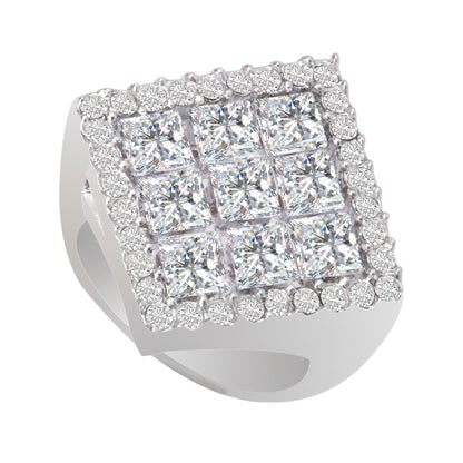 Crystal Zirconia Square Finger Ring (SJ_4005)